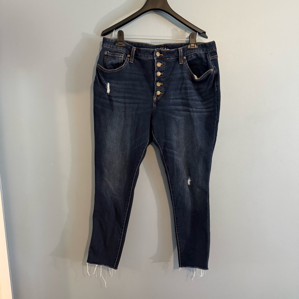 High Rise Blue Jeans